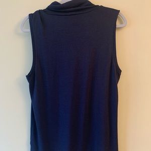 Navy blue turtleneck tank
